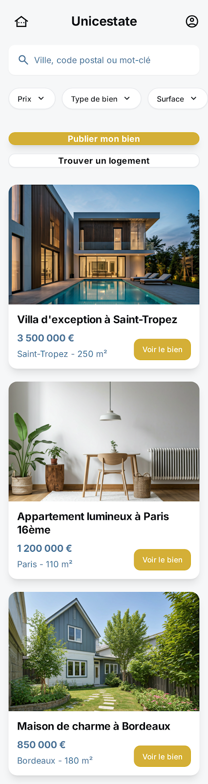 Immobilier, écran 2