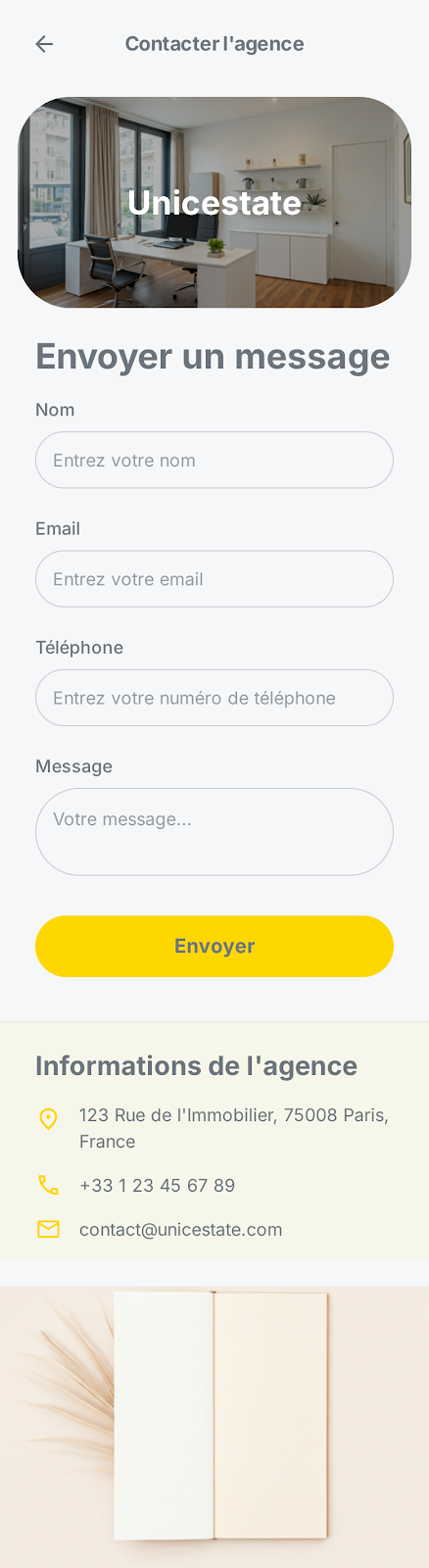Immobilier, écran 4