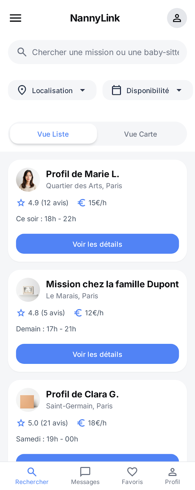 Garde d'enfants, écran 5