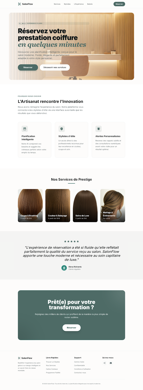 IA WhatsApp coiffure, écran 1