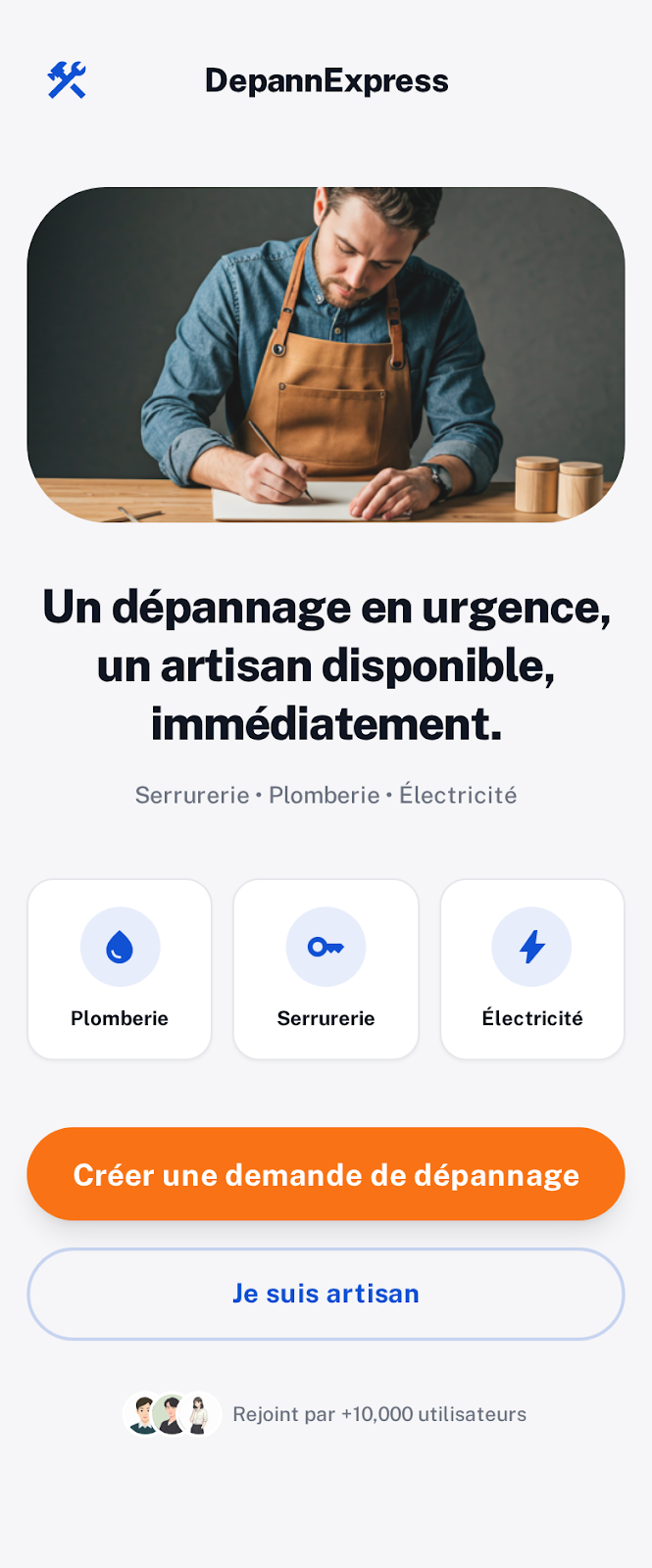 Dépannage à domicile, écran 1