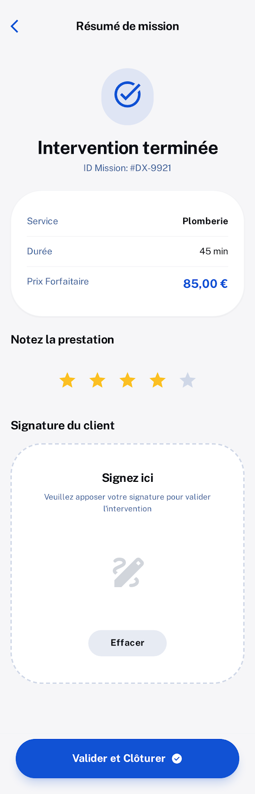 Dépannage à domicile, écran 2