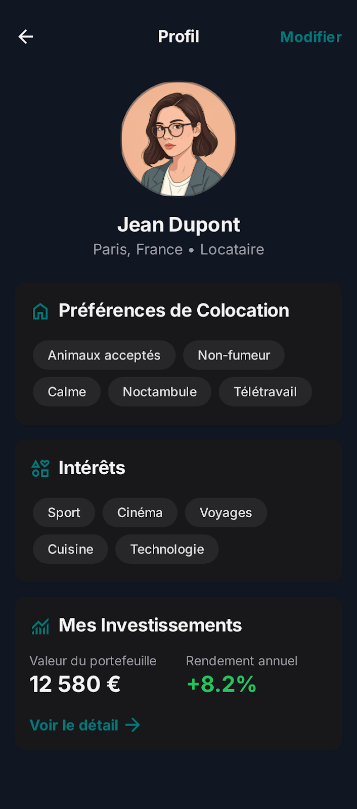 Colocation, écran 1
