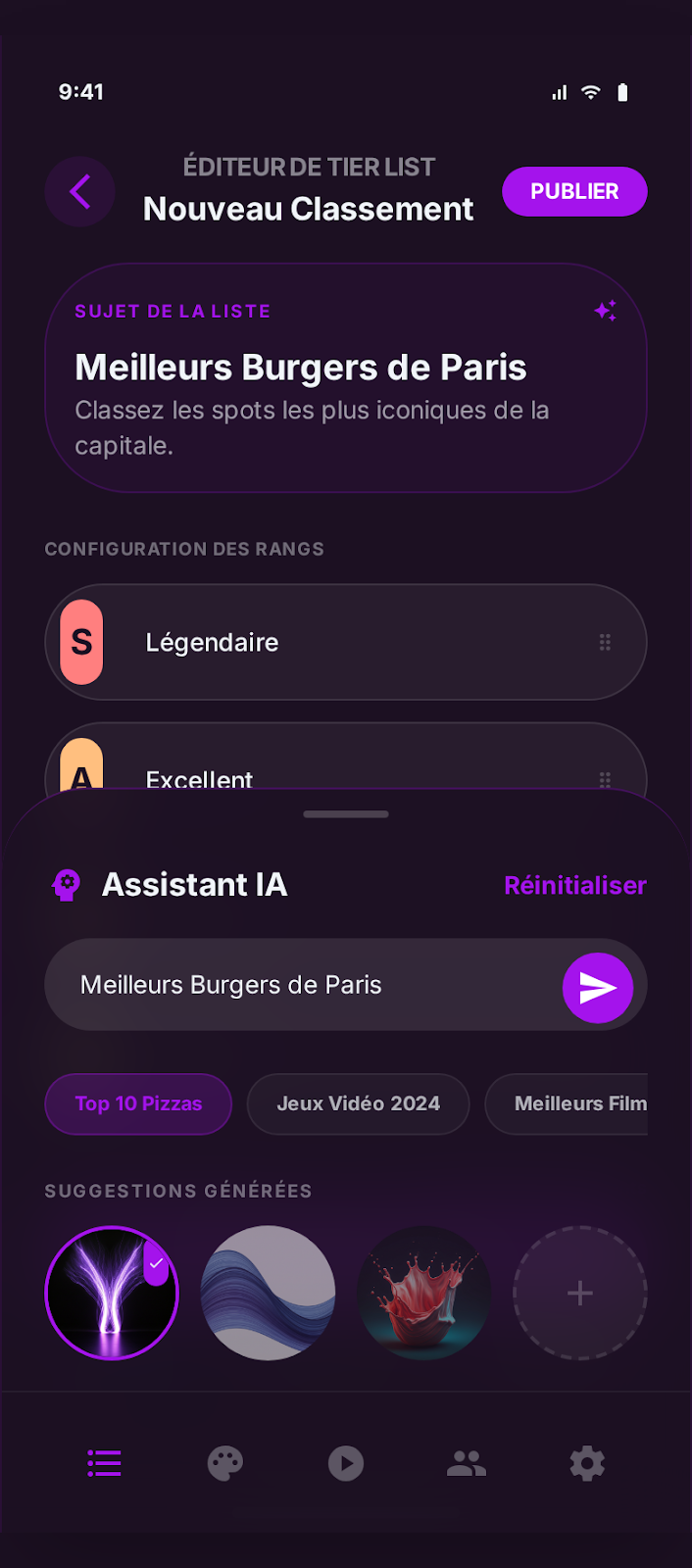 Création de jeu IA, écran 2